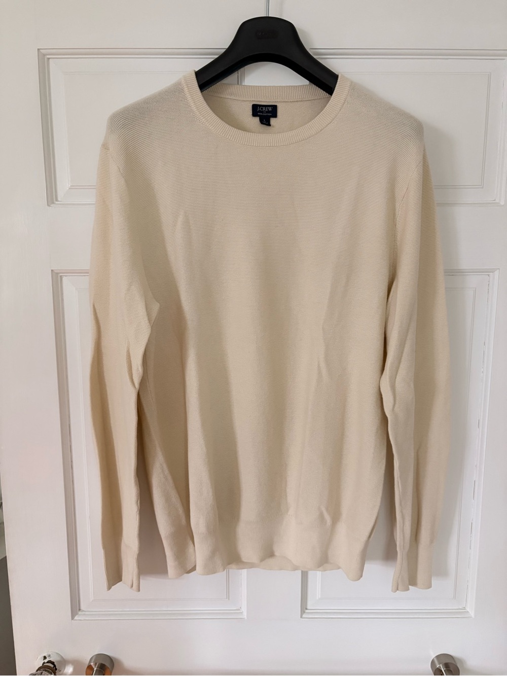 J. Crew Men’s Cream Crewneck Sweater